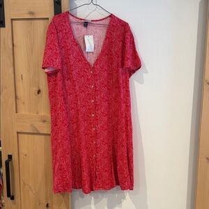 Universal Thread Red Button-Down Dress